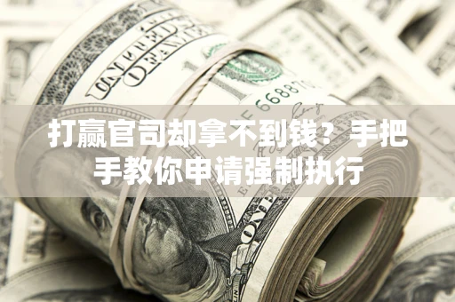 武汉打赢官司却拿不到钱？手把手教你申请强制执行