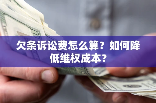 武汉欠条诉讼费怎么算？如何降低维权成本？
