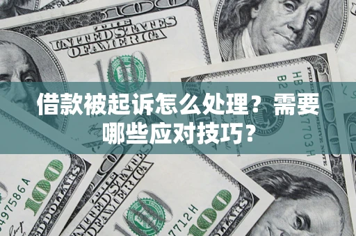 武汉借款被起诉怎么处理？需要哪些应对技巧？